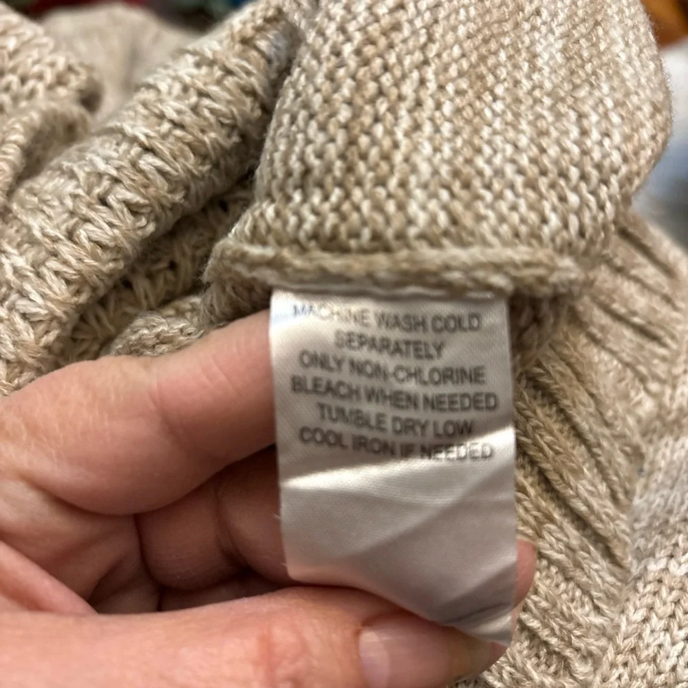 Weatherproof Men's Beige Turtleneck Sweater